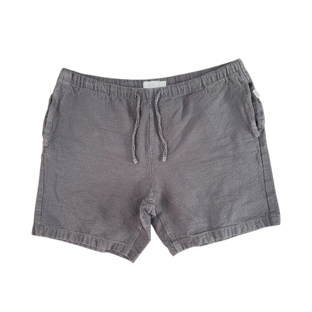🩳 Onia Gray Textured Drawstring Shorts – Men’s Large